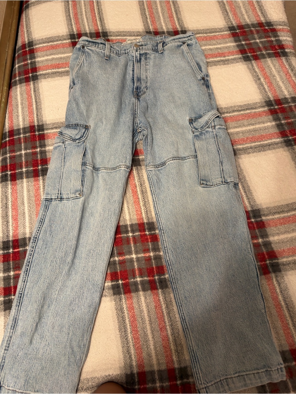 Hollister Light Blue Cargo Denim Pants